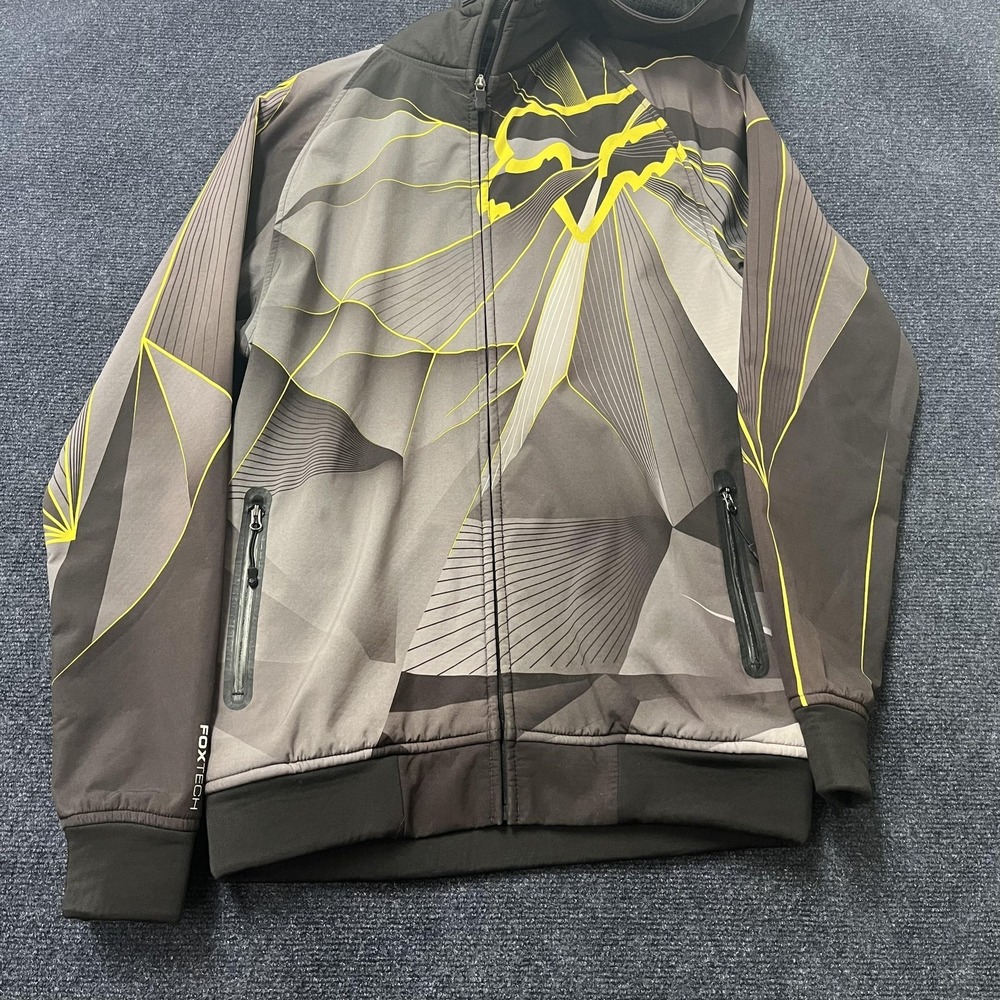 Fox Racing Fox Tech Bionic Jacket Mens Medium Gray Hooded Softshell 5000mm Moto